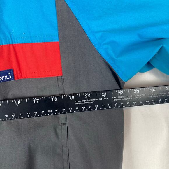 VTG Powderhorn Goose Down Jacket Mens M Blue Gray Colorblock Mountains Snow USA - Picture 15 of 16